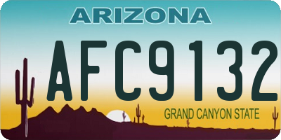 AZ license plate AFC9132