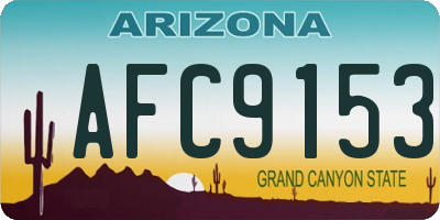 AZ license plate AFC9153