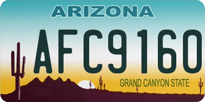 AZ license plate AFC9160