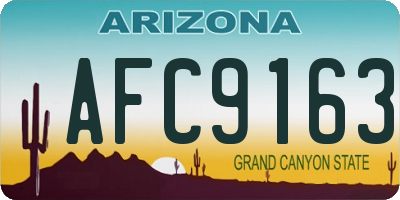 AZ license plate AFC9163