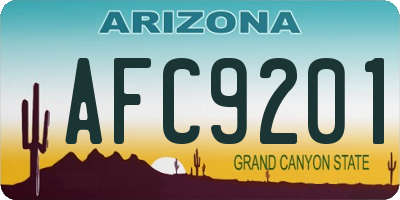AZ license plate AFC9201
