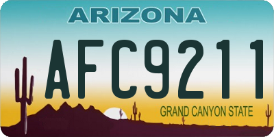 AZ license plate AFC9211