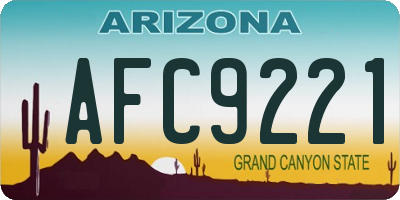 AZ license plate AFC9221