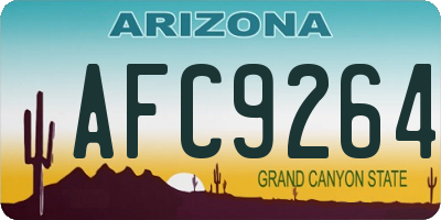 AZ license plate AFC9264