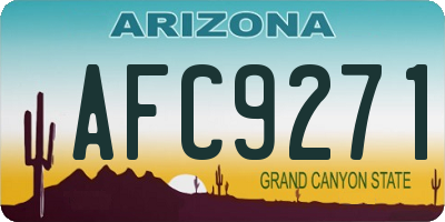 AZ license plate AFC9271