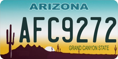 AZ license plate AFC9272