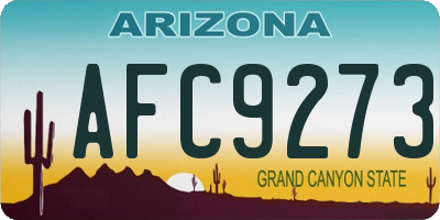 AZ license plate AFC9273