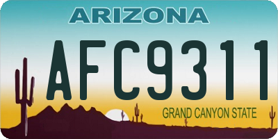 AZ license plate AFC9311