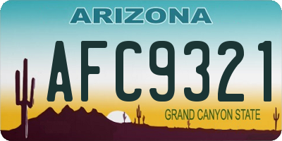 AZ license plate AFC9321