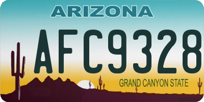 AZ license plate AFC9328