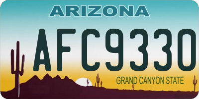 AZ license plate AFC9330