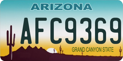 AZ license plate AFC9369