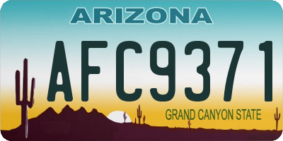 AZ license plate AFC9371