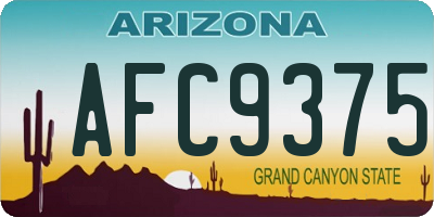 AZ license plate AFC9375