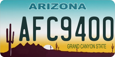 AZ license plate AFC9400