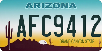 AZ license plate AFC9412