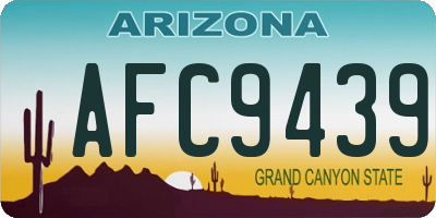 AZ license plate AFC9439