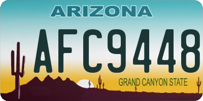 AZ license plate AFC9448