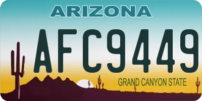 AZ license plate AFC9449