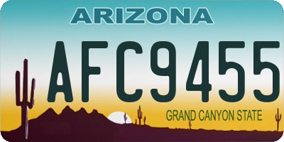 AZ license plate AFC9455