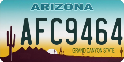 AZ license plate AFC9464