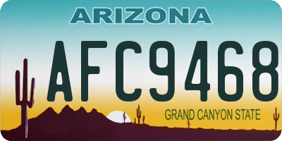 AZ license plate AFC9468