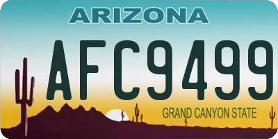 AZ license plate AFC9499