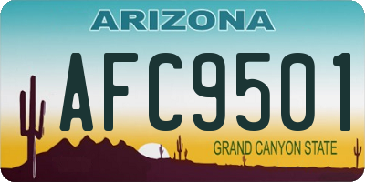 AZ license plate AFC9501