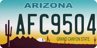 AZ license plate AFC9504