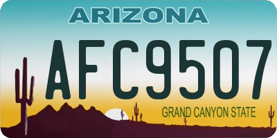 AZ license plate AFC9507
