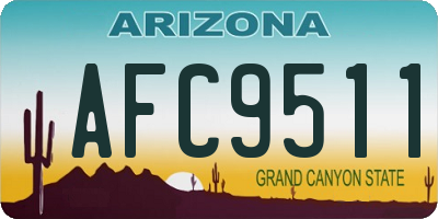 AZ license plate AFC9511