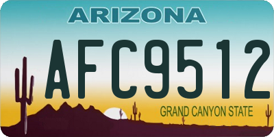 AZ license plate AFC9512