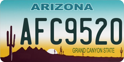 AZ license plate AFC9520