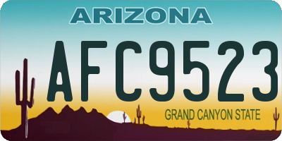 AZ license plate AFC9523