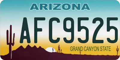 AZ license plate AFC9525