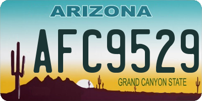 AZ license plate AFC9529