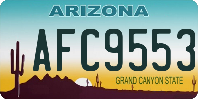 AZ license plate AFC9553