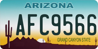 AZ license plate AFC9566