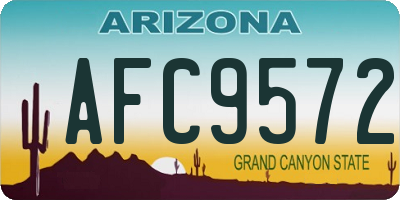 AZ license plate AFC9572
