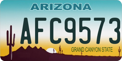 AZ license plate AFC9573