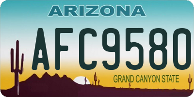 AZ license plate AFC9580