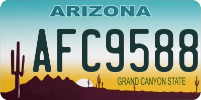 AZ license plate AFC9588