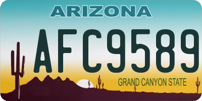 AZ license plate AFC9589