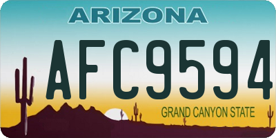 AZ license plate AFC9594