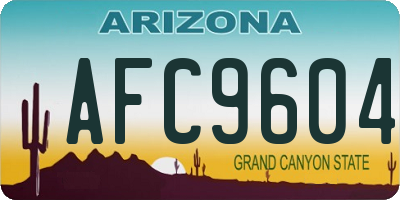AZ license plate AFC9604