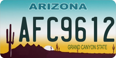 AZ license plate AFC9612