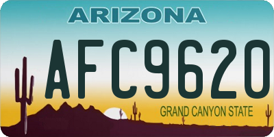 AZ license plate AFC9620