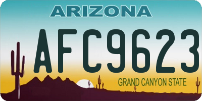 AZ license plate AFC9623