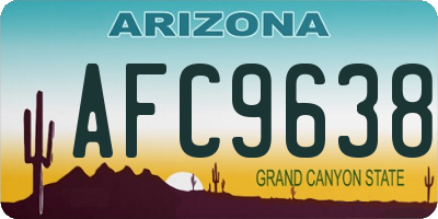 AZ license plate AFC9638