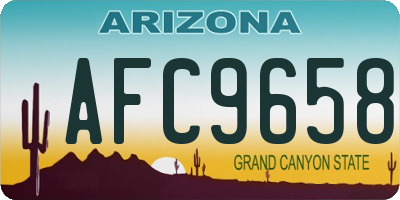 AZ license plate AFC9658